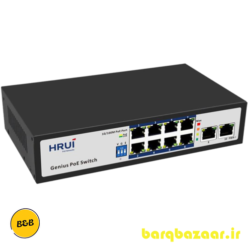 سوئیچ شبکه PoE HR100-AF-82N