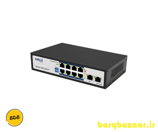 سوئیچ شبکه PoE HR100-AF-8L2GN