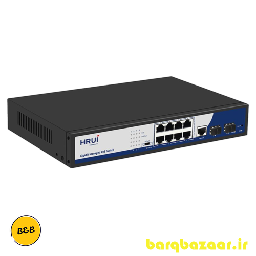 سوئیچ شبکه PoE HR-AFGM-82NS