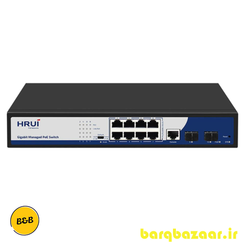 سوئیچ شبکه PoE HR-AFGM-82NS